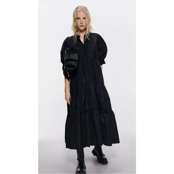 Zara Black Midi Dress - Picture 2 of 4